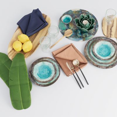 现代餐具组合 餐桌摆件 餐具用品 厨房用品 厨房用品组合 厨房摆件