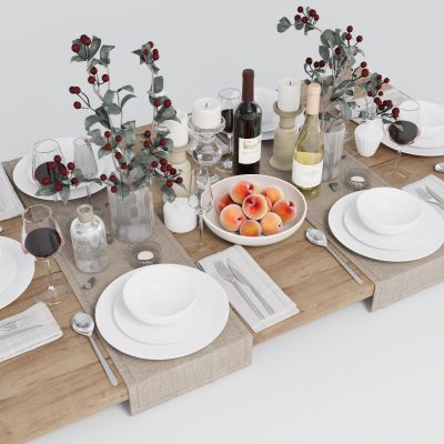 现代餐具组合 餐桌摆件 餐具用品 厨房用品 厨房用品组合 厨房摆件