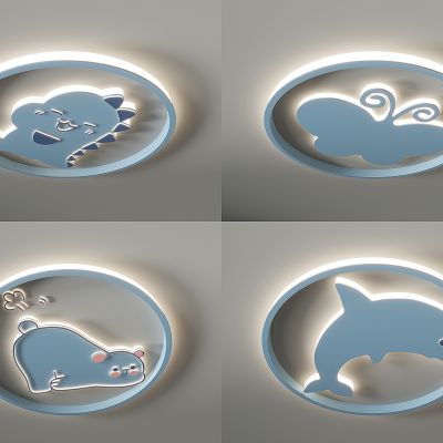 儿童吸顶灯 简约时尚儿童灯 卧室灯 蝴蝶灯 海豚灯 恐龙小熊灯 卡通灯