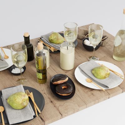 现代餐具组合 餐桌摆件 餐具用品 厨房用品 厨房用品组合 厨房摆件