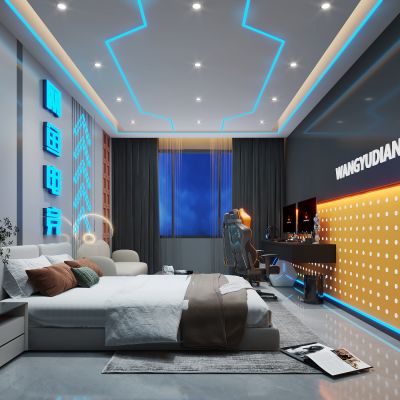 现代电竞酒店客房