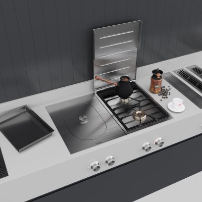 现代厨房用品 厨房用品组合 厨房摆件 厨房器具 灶台