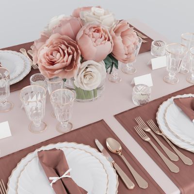 现代餐具组合 餐桌摆件 餐具用品 厨房用品 厨房用品组合 厨房摆件