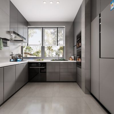 现代厨房，厨房，橱柜