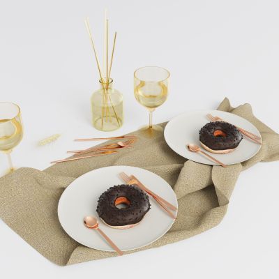 现代餐具组合 餐桌摆件 餐具用品 厨房用品 厨房用品组合 厨房摆件