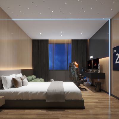 现代电竞酒店客房