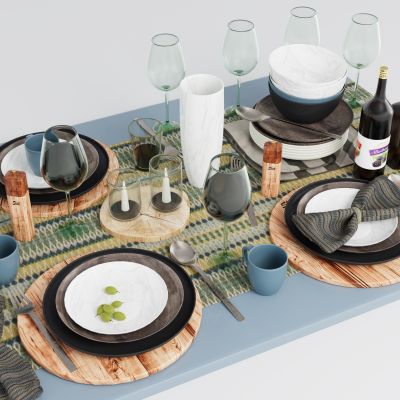 现代餐具组合 餐桌摆件 餐具用品 厨房用品 厨房用品组合 厨房摆件