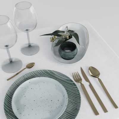 现代餐具组合 餐桌摆件 餐具用品 厨房用品 厨房用品组合 厨房摆件