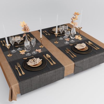 现代餐具组合 餐桌摆件 餐具用品 厨房用品 厨房用品组合 厨房摆件