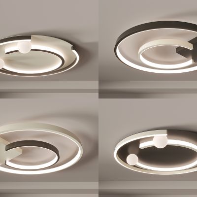 现代简约吸顶灯 客厅灯 卧室灯 圆形灯具组合