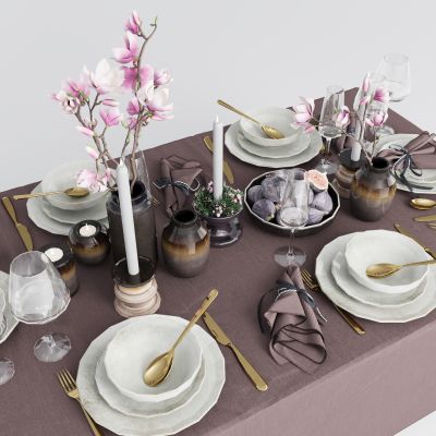 现代餐具组合 餐桌摆件 餐具用品 厨房用品 厨房用品组合 厨房摆件