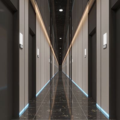 现代酒店过道走廊