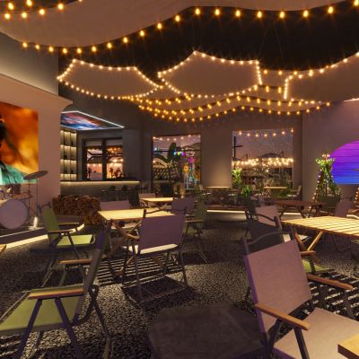 现代露营风烧烤店