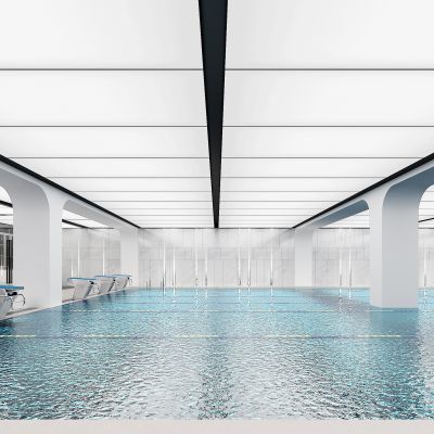 现代游泳馆，国标泳池，半国标泳池，游泳馆设备，游泳馆救援室，软膜天花吊顶，游泳馆座椅