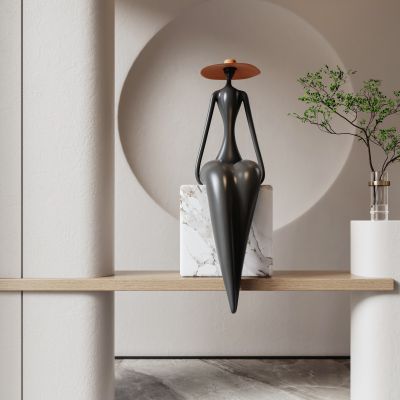 现代人物室内雕塑装置