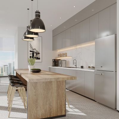  现代办公室茶水间