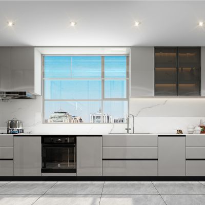 现代风格厨房，极简厨房，现代极简厨房，厨房厨具