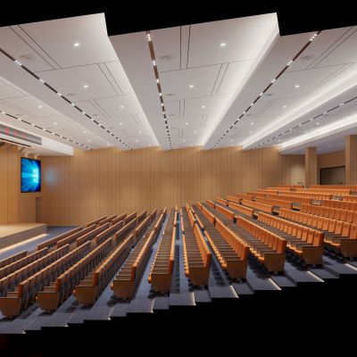 现代大型报告厅阶梯会议室