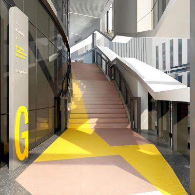 办公过道室外走廊