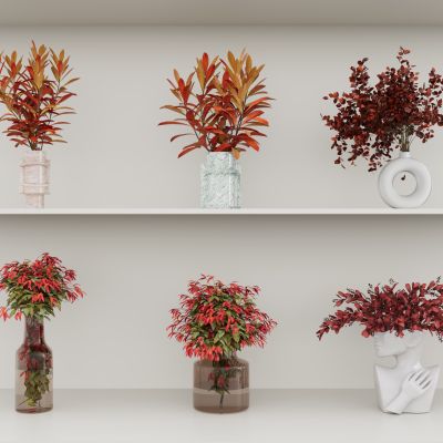 现代花瓶花艺组合 花瓶植物 花瓶花卉