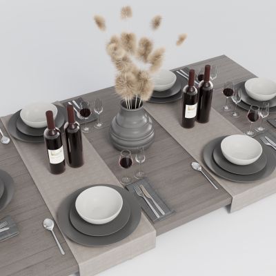 现代餐具组合 餐桌摆件 餐具用品 厨房用品 厨房用品组合 厨房摆件