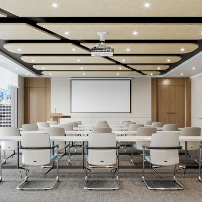 现代多功能会议室3D模型