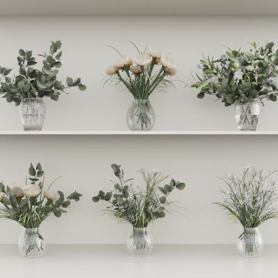 现代花瓶花艺组合 花瓶植物 花瓶花卉