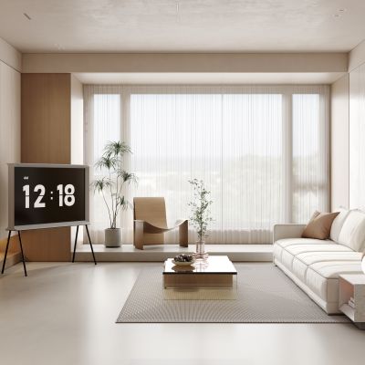 现代简约原木色客餐厅