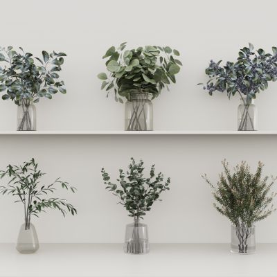 现代花瓶花艺组合 花瓶植物 花瓶花卉