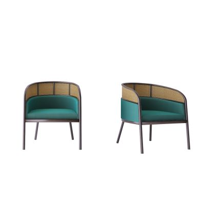 竹编卡座椅，单人座椅，自然风竹编卡座，东南亚竹编椅