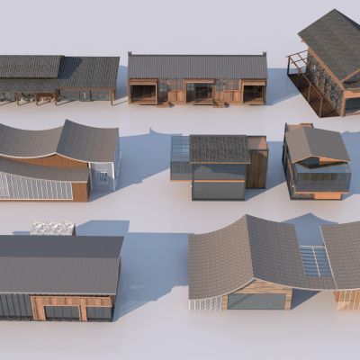 新中式乡村民房3D模型