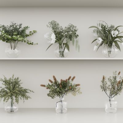 现代花瓶花艺组合 花瓶植物 花瓶花卉