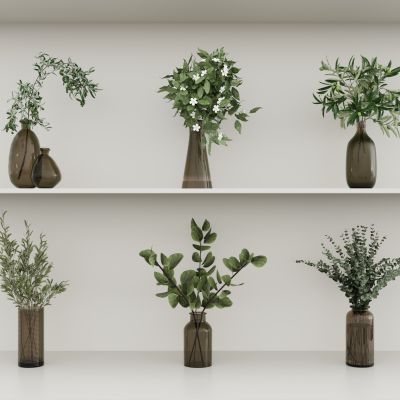 现代花瓶花艺组合 花瓶植物 花瓶花卉