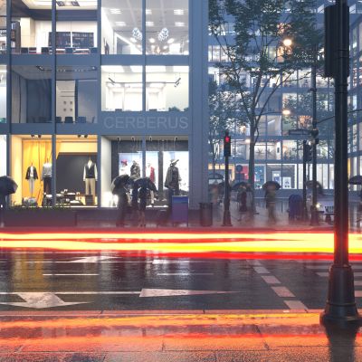 现代商场外观 商业小品