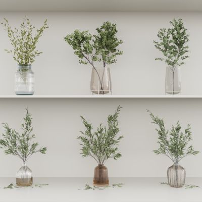 现代花瓶花艺组合 花瓶植物 花瓶花卉