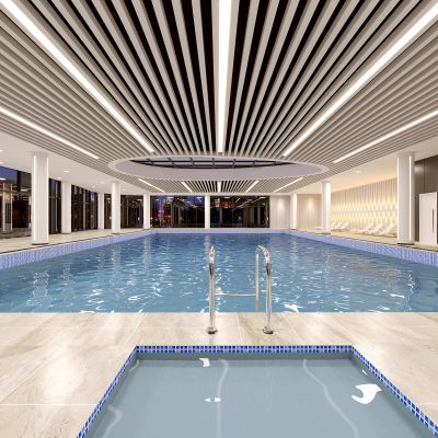 现代游泳馆 会所游泳馆 游泳池 游泳班泳池