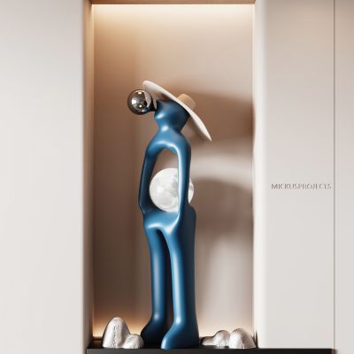 现代人物雕塑装置