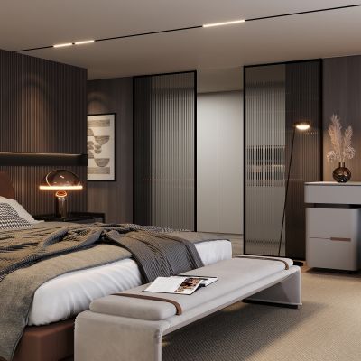 现代卧室 酒店套房