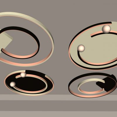 现代简约吸顶灯 客厅灯 卧室灯 圆形灯具组合