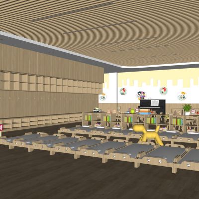 现代幼儿园 幼儿园教室 休息区 午休区 活动室 幼儿园活动区