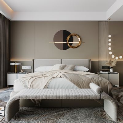 现代卧室 酒店套房