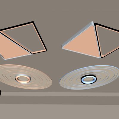 现代简约吸顶灯  大气高档  客厅灯   卧室灯   几何形灯具组