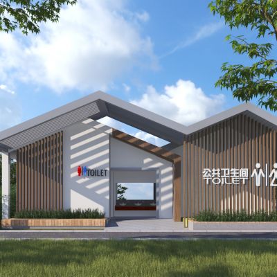 新中式风格公共厕所3D模型