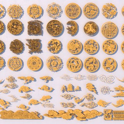 中式雕花_传统纹样_祥云纹样3D模型