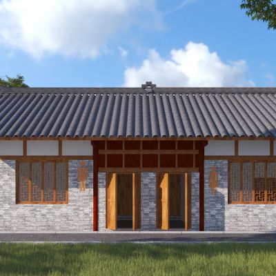 新中式风格公共厕所3D模型