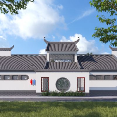 新中式风格公共厕所3D模型