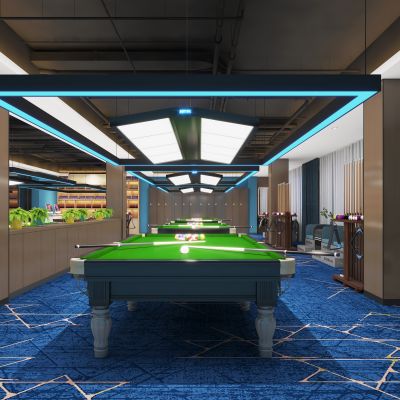 工业风台球室