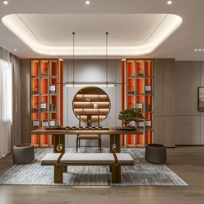 现代茶室包厢