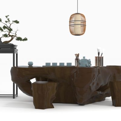 新中式茶桌组件