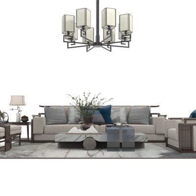 新中式沙发组件